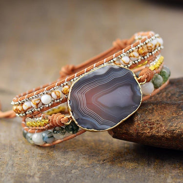 Clear Water Agate Wrap Bracelet-Your Soul Place